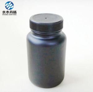 Matte Black Coated 300ml Wide Mouth Tablets Bottle Medicine Glass Bottle