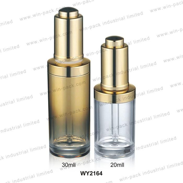 Winpack China Supply Cosmetic Gold Acrylic Bottle with Shiny Gold Cap 20ml 30ml
