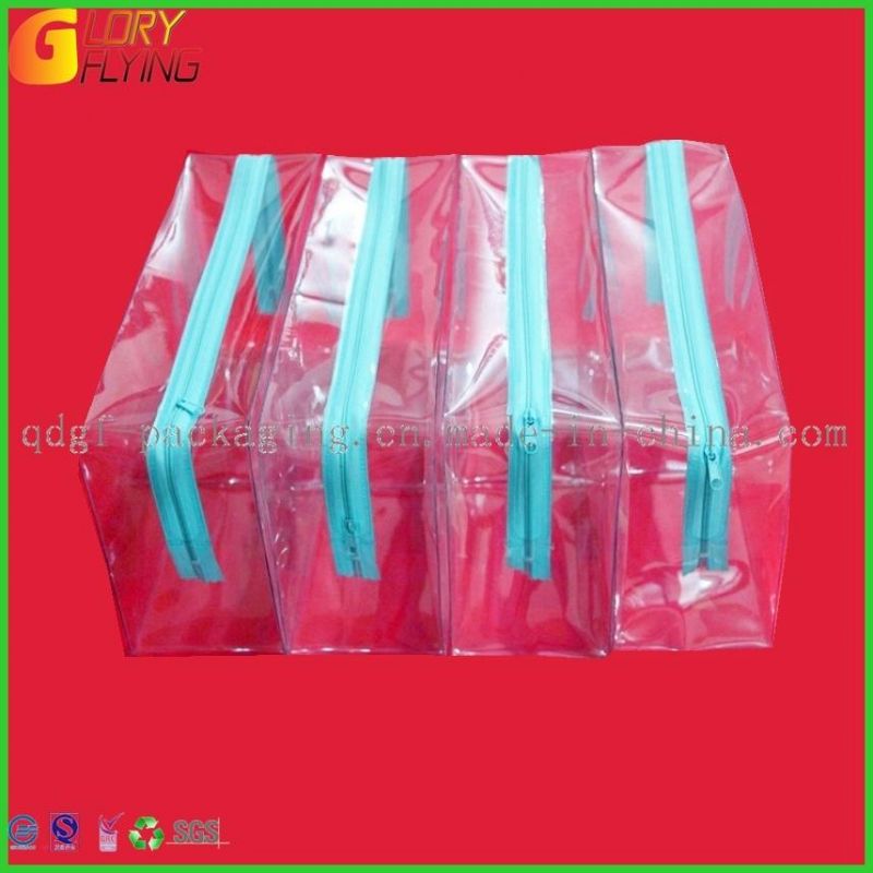 Plastic Packaging Bag PVC Fashion Bags with Nylon Zipper for Quilt Packing