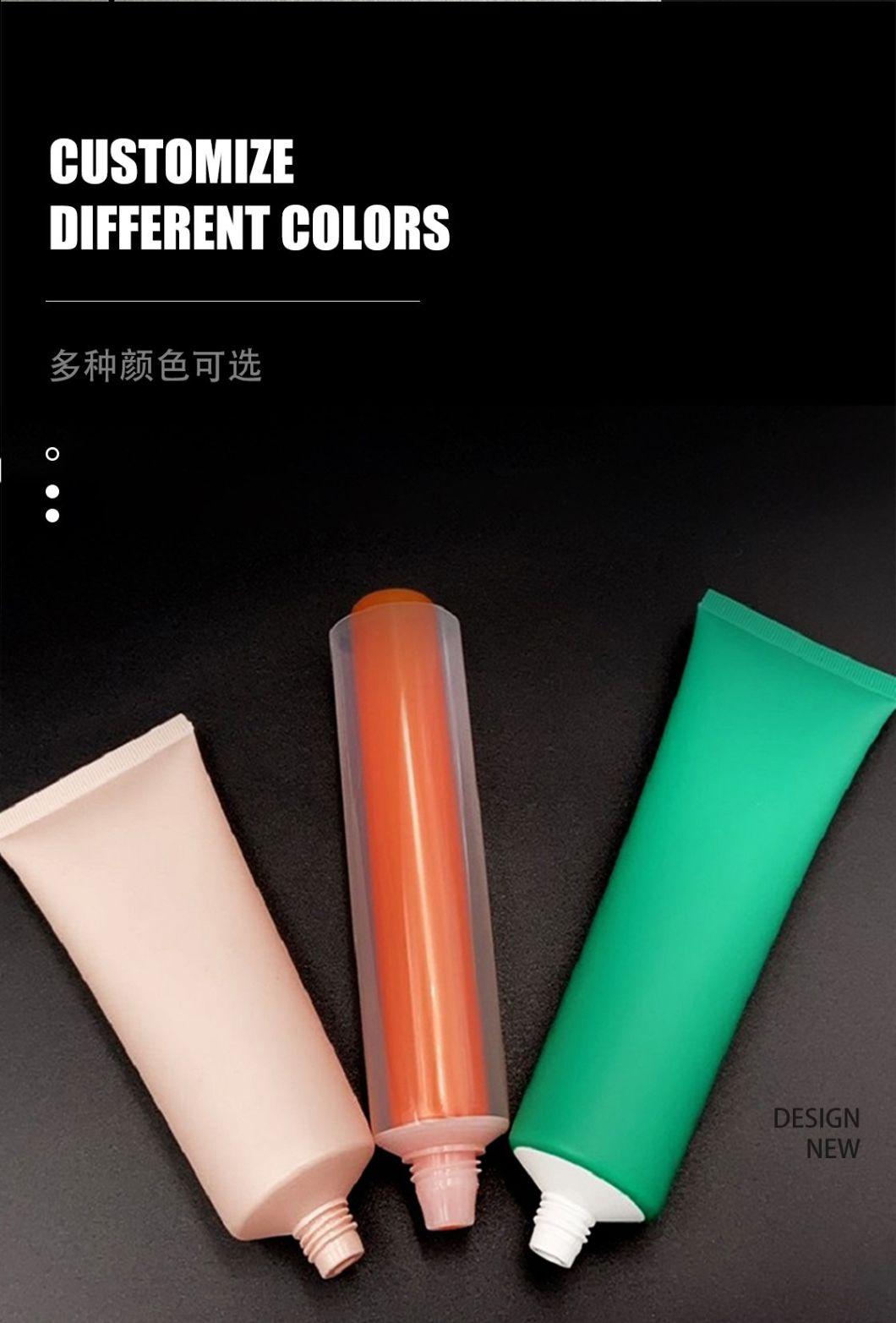 White PE Plastic Cosmetic Printing Tube with Flip Top Cover Plastic Products