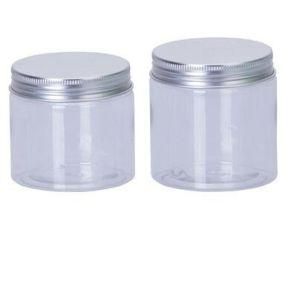 100ml 120ml Clear Cosmetic Jar with Aluminum Lid