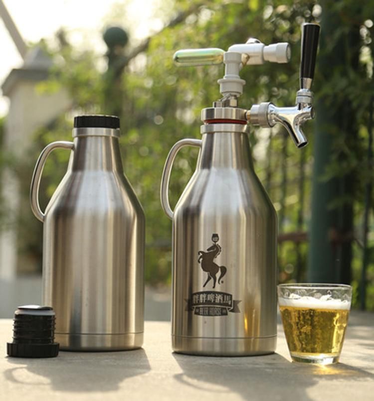 Wine and Beer Bottles Double Wall CO2 Beer Growler System