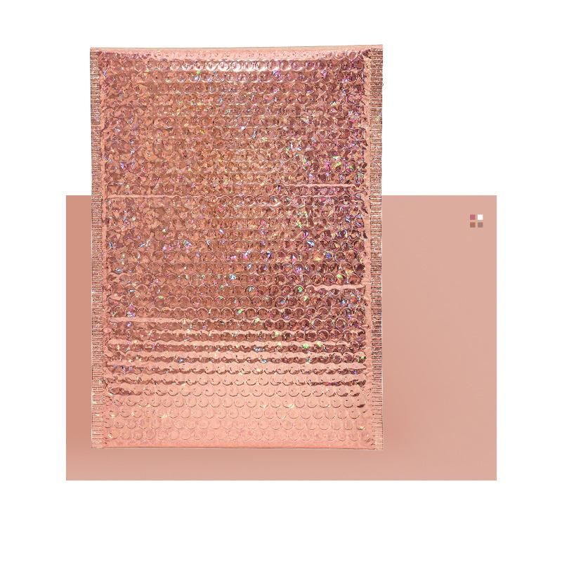 Laser Bubble Bag Holographic Packaging Envelope Poly Bag Pink, Silver