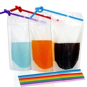 Hand-Held Waterproof Clear Pouch Juice Stand up Pouch with Zipper