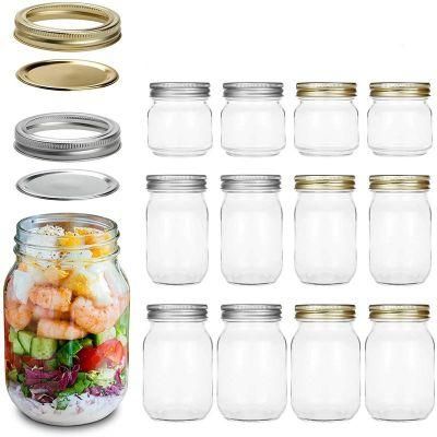 16oz 32oz Empty Kitchen Storage Jar Mason Jar Food Glass Storage Pickle Jar