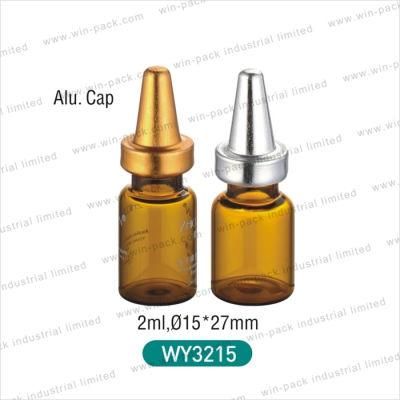 Winpack Hot Product Amber Small Diameter Glass Bottle with Tip Shape Aluminum Caps