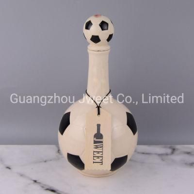 Custom Football Shape Tequila Bottle Ceramic Bottle for Alcohol