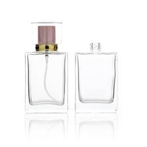 Clear Square Perfume Bottle with acrylic Caps