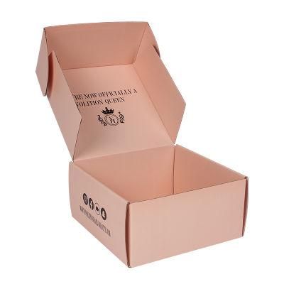 Yongjin Wholesale Custom Paper Small Tuck Top Mailing Packaging Pink Printing Colored Corrugated Shipping Mailer Box