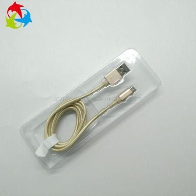 Hot Sale Transparent USB Data Cable Plastic Insert Tray