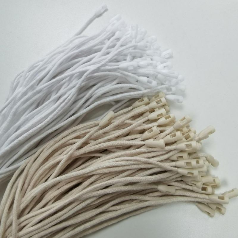 Wholesale Plastic Bullethead Seal Tag Cotton Hang Tag String for Clothing