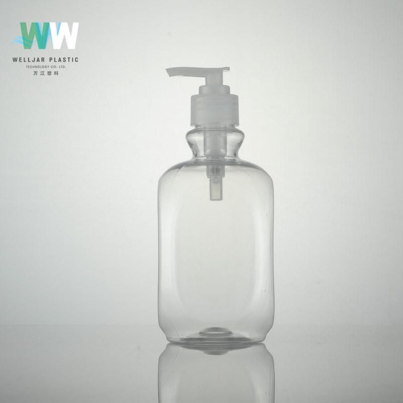 500ml Transparent Pet Shaped Bottle with Pump Sprayer