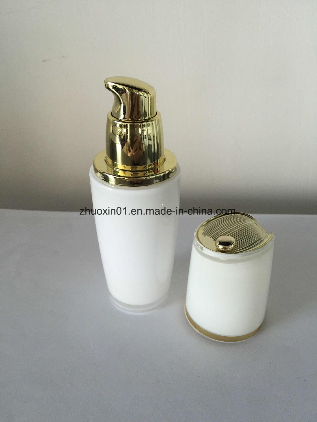 Pearl White Double Wall Acrylic Bottle for Skin Care Packaging