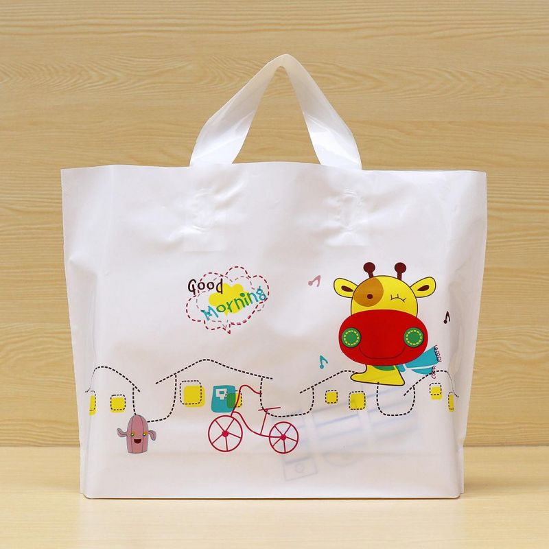 Full Printing Coffee Bag Office Big Plastic Bag Garment Packaging Bag Food Carry Bag
