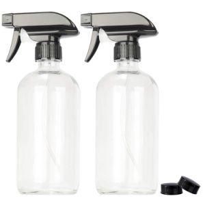 Glass Bottle Manufacturer Offer 100ml 200ml 350ml Flat Shape Shampoo Shower Gel Glass Bottle with Aluminum Cap