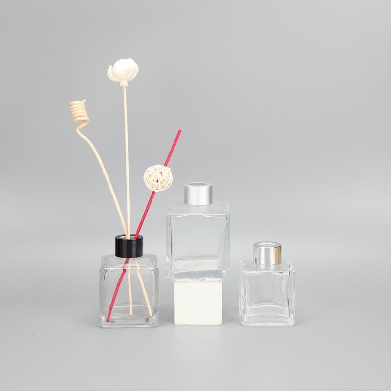 50ml Square Fragrance Bottle Transparent Diffuser Glass Bottle