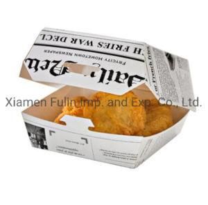 Customized Food Takeaway Promotional Cheap Portable Paper Packaging Burger Box