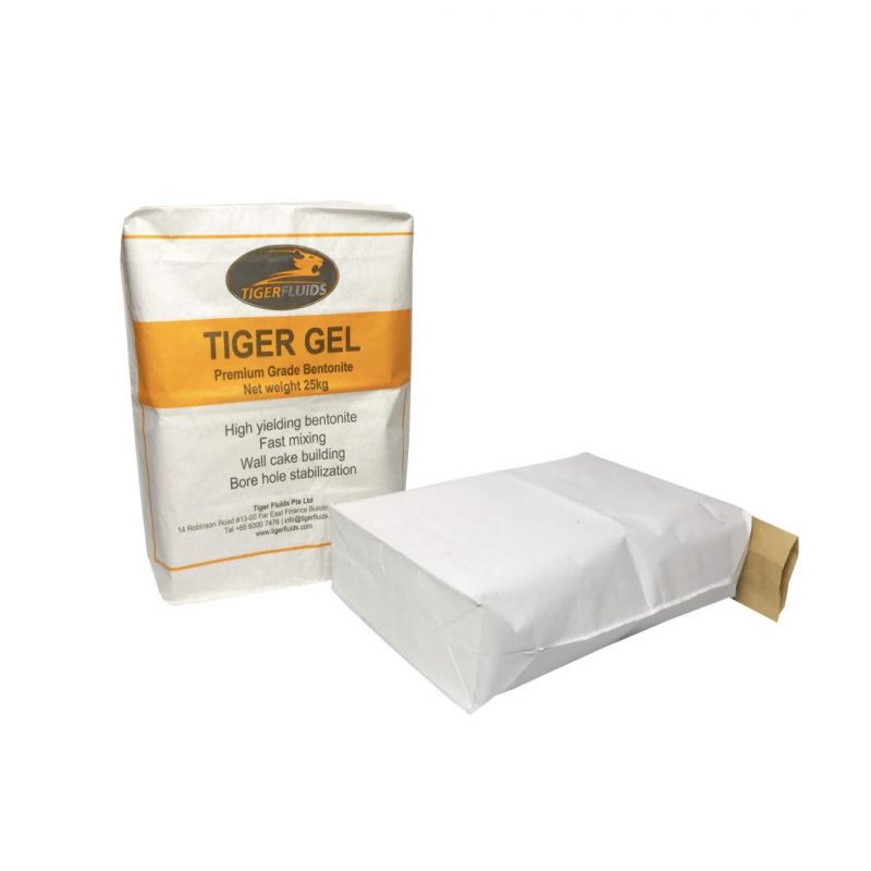 Logo Print Empty Sand Valve Bag 20 Kg 25kg 50kg 2 Ply Kraft Paper Laminated PP Woven Valve Cement Bag