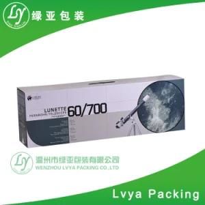 Color Printed Corrugated Paper Box with Plastic Handle