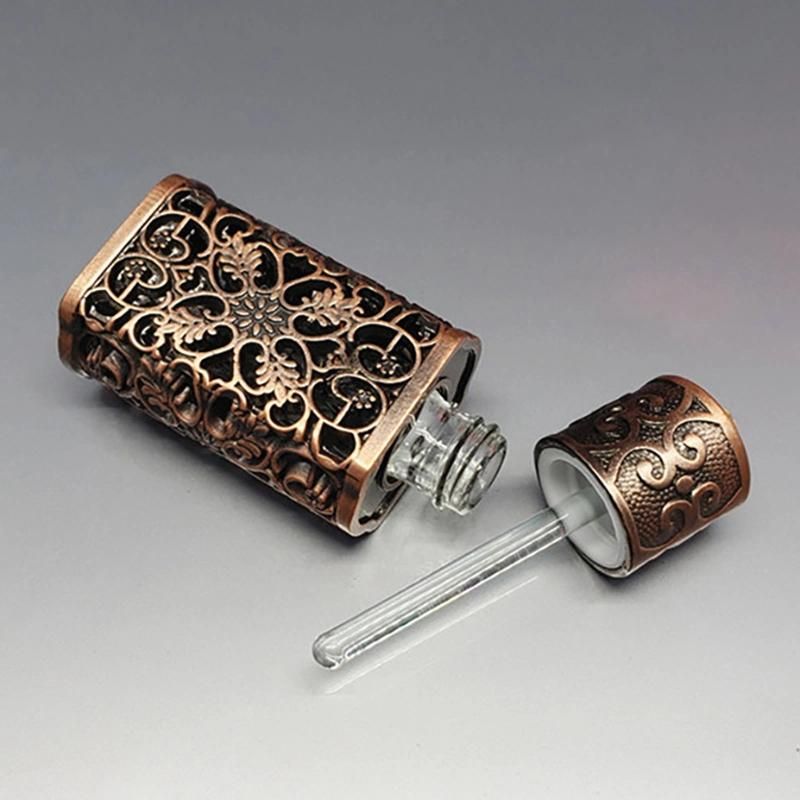 in Stock Ready to Ship 3ml Empty Zinc Alloy Electroplated Middle East Perfume Bottle for Skin Packaging Fragrance Bottle