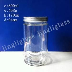 800ml Glass Jar with Metal Lid, Can Be Customized