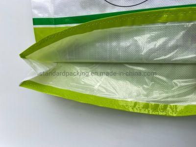 SGS Package Bag 20kg 25kg 40kg 50kg Strong BOPP Laminated PP Woven Bag with Full Open Top for Flour Fertilizer Rice Customized Packing Bag