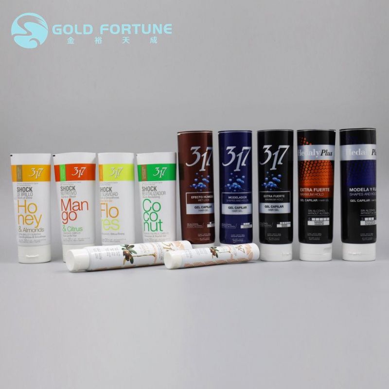 Clear Small Plastic Tube Packaging for Body Gel, Shampoo and Conditioner