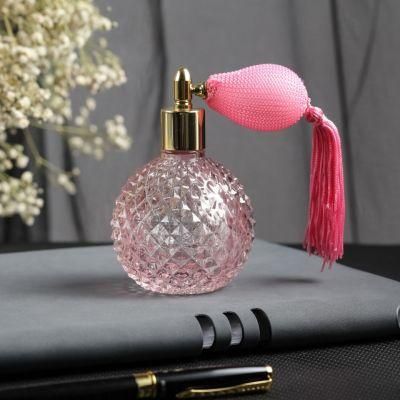 100ml Nozzle Crystal Perfume Bottle Pineapple Spray Atomizer Long Tassels Airbag Refillable Makeup Container