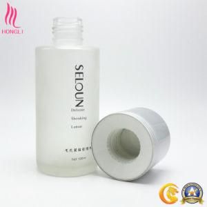 100ml Clear with Print Boston Round Glass Bottle