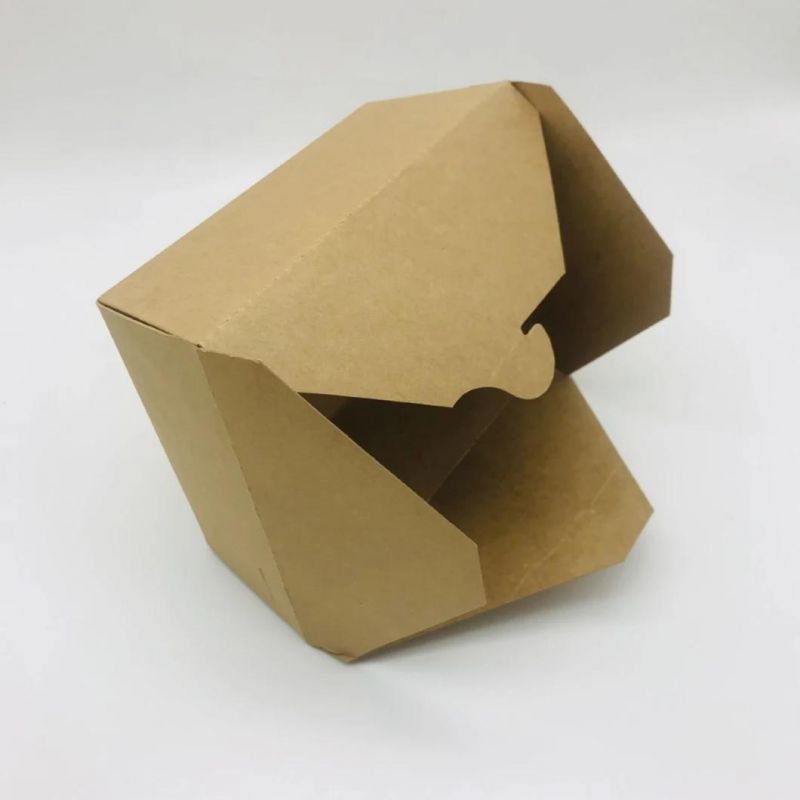 Disposable Waterproof Biodegradable Kraft Paper Food Box