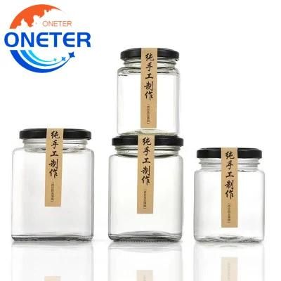 375ml 12oz 750ml 16oz 500ml 250ml Airtight Packaging Honey 8oz 200ml Cheap Food Jars Glass with Lid