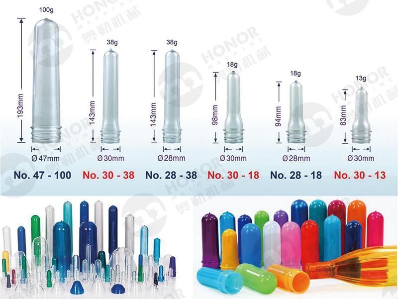 Multi-Specification/Multi-Color Customized 20mm 24mm 28mm 30mm 38mm 48mm 55mm Neck Pet Plastic Bottle Cap Preforming Mold/Wholesale Plastic Bottle Embryo Mold