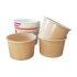 Brown Kraft Paper Disposable Snack Ice Cream Bowl for Wallsicecream Ice Cream Paper Cups with Lid
