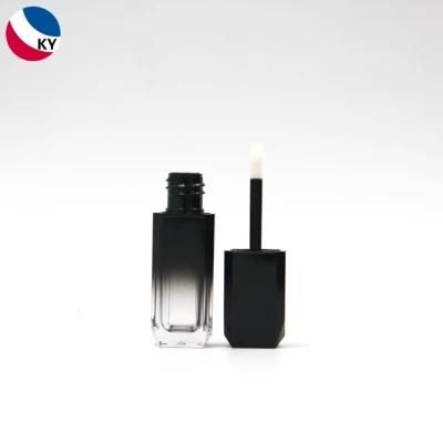 Gradient Black Color Square Shape Plastic Lipgloss Eyeliner Tube Lip Gloss Container