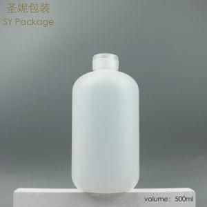 Cosmetic Packageg 500ml Plastic PE Material Boston Shape Shampoo Bottle with Flip Top Cap