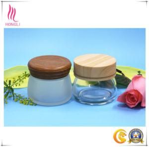 100g Mask Container Facial Cream Glass Jar with Wooden Lid