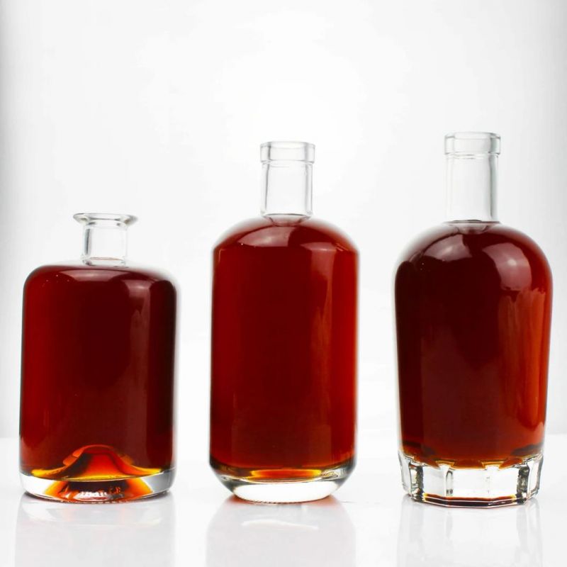 Wholesale Glass Wine Bottle Glass Vodka Whisky Bottle with Cap