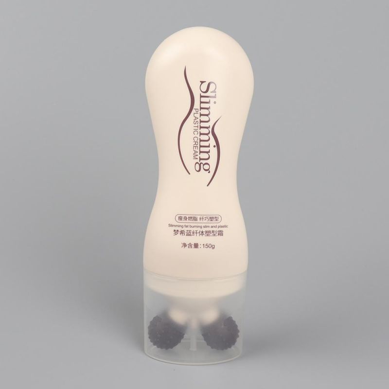 Plastic Cosmetic Tube with Two Massage Applicator Roller on Bottle for Face Neck and Body Products Usage