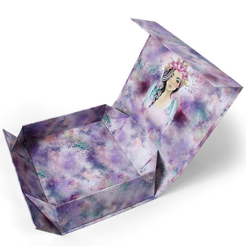 Luxury Kids Foldable Small Storage Jewellery Christmas Paper Box Easy Fold Flat Cosmetic Wedding Toy Flower Birthday Magnetic Closure Folding Gift Packaging