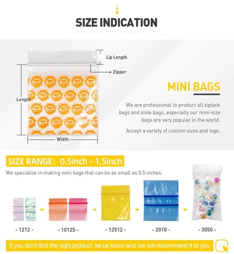 Plastic Bags PE Zipper Packaging Mini Apple Bagggies Factory From China.
