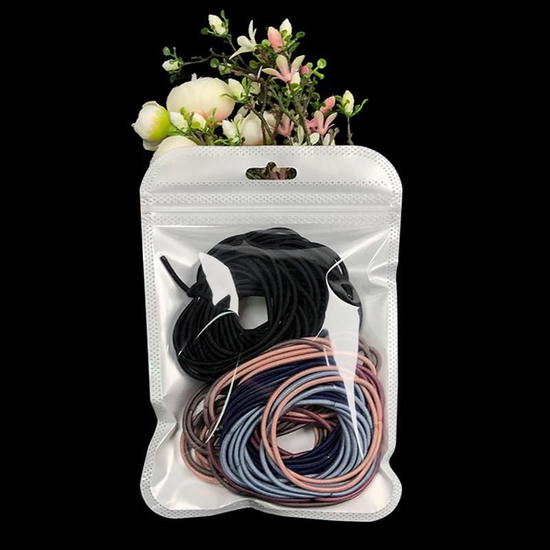 Transparent Holographic Packing Bag Pouch Hair Bows Clips Zipper Bags