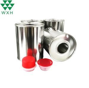 1L Paint Can Round Metal Tin with Plastic Screw Top Lid