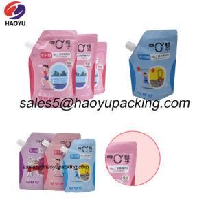Custom Printed Food Packaging Grade Aluminum Foil Stand up Spout Pouch Plastic Drinking Water Bag for Fruit Juice