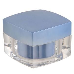 Black Edge Square Plastic Cream Jars / Face Cream Containers&#160;