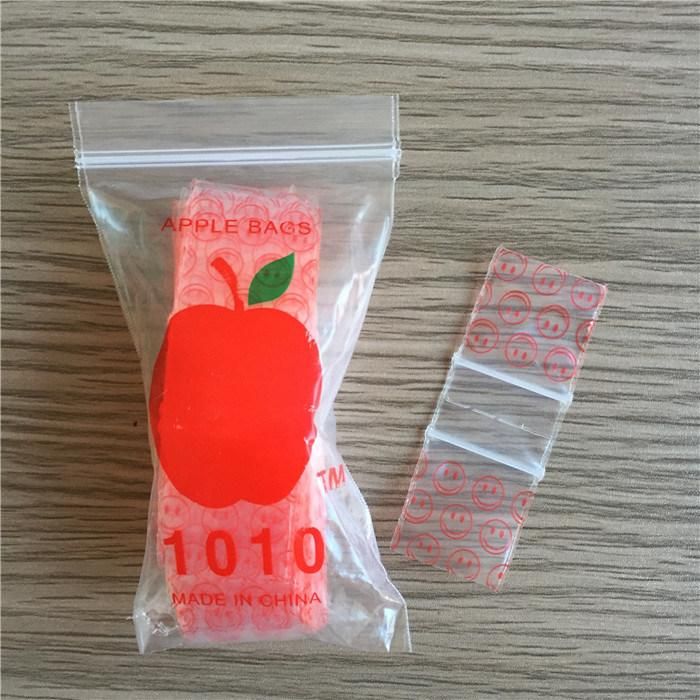 Custom Cheap Plastic LDPE Apple Baggies Small Plastic Mixed Mini Ziplock Bag