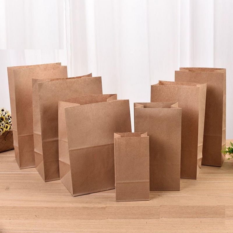 Hot Sale Grease Proof Coated Food Kraft Paper Bag for Fried Food/Compostable Bag