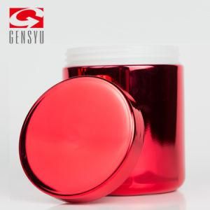 Food Grade 89mm-400 Red Chromed Plastic Supplement Jar