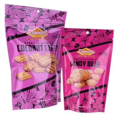 Custom Stand up Pouch Zipper Plastic Food Snack Nut Packaging Bag