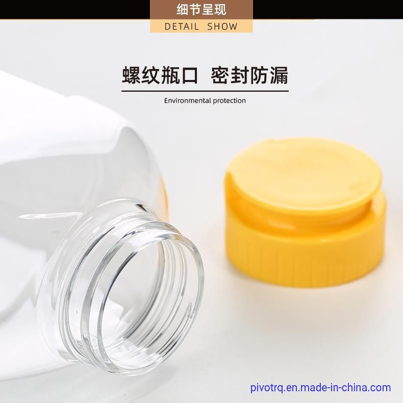 500ml Pet Plastic Squeeze Bottles for Packing Salad Sauce, Steak Sauce