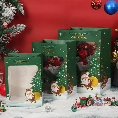 Factory Christmas Apple Carton Shape Transparent Gift Box Christmas Boxes Food Packaging Gift Box